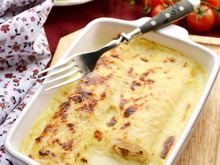 Crêpes au jambon gratinées