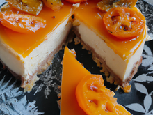 Cheesecake à l'orange et au kaki