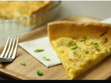 Quiche aux poireaux et au Morbier