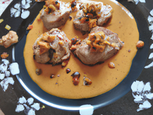 Noix de veau grillée, sauce aigre douce