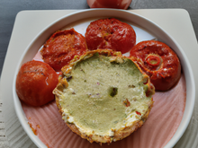 Flan de tomate pistou féta