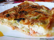 Quiche au saumon et courgettes