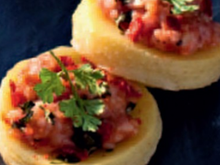 Minis fonds d'artichauts Géant vert farcis façon tartelette