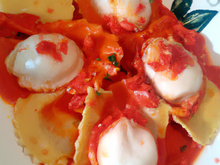 Médaillons de homard en ravioles ouvertes