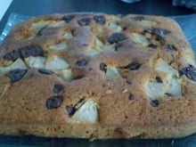 Gâteau poire-chocolat et amandes