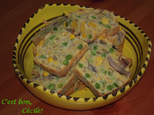 Cake thon, curry et saveurs printanières