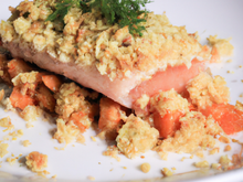 Crumble salé au saumon