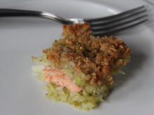 Crumble de saumon aux courgettes