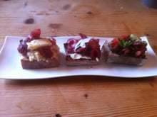 Tartinettes aux gésiers émincés