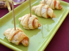 Petits croissants au saumon fumé