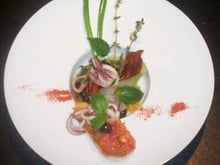 Filets de rouget et calamar de méditérranée, légumes provencaux confits