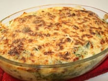 Gratin de brocolis aux lardons