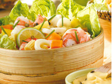 Salade exotique aux crevettes
