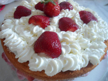 Génoise à la mousse de fraises