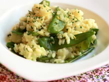 Risotto citron -pois gourmands
