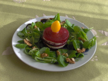 Feuilleté de betterave au Boursin