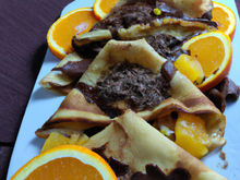 Crêpes au chocolat et à l'orange