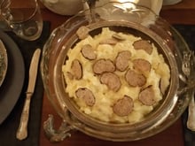 Pomme de terre au four et perles de truffe