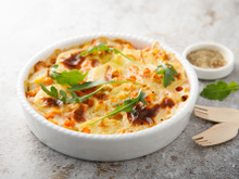 Gratin de céleri rave, pommes de terre et gorgonzola