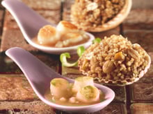 Noix de Saint-Jacques et ses céréales gourmandes cacaotées