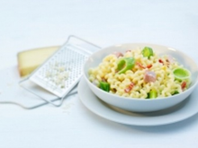 Pâtes aux poireaux et Gruyère AOC