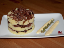 Effilochée de queue de bœuf sauce moutarde