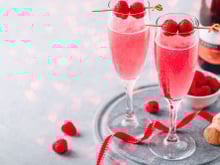 Soupe de champagne fraises et framboises