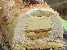 Bûche marrons, bûche marrons, vanille, orange