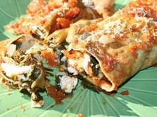 Crêpe à la farine de châtaigne et au brocciu