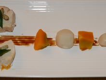 Espadon, potimarron et navets parfumés à la verveine citronnée et à la cardamone