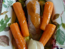 Langue de veau, sauce piquante