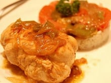 Escalope de poulet farcie au fromage fondant