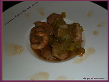 Langoustines et boudin blanc truffé au cidre