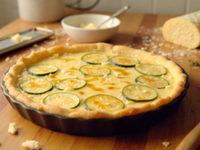 Tarte aux courgettes et au chèvre sans œufs