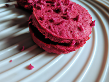 Macaron de betterave et chèvre