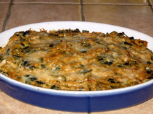 Gratin léger de courgettes