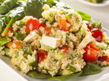 Salade de quinoa, tofu et courgette