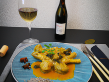 Aiguillettes de poulet au curry et vin blanc