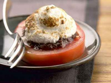 Tomate de France meringuée basilic et olives noires