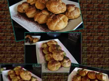 Petite pièce montée de choux à la crème chocolatée sans gluten