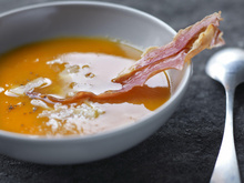 Crème de butternut et Jambon de Bayonne Aoste Sélection