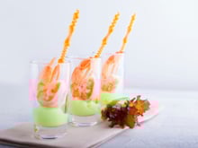 Verrines avocat crevette