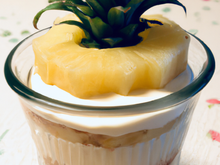 Charlotte à l'ananas en verrine