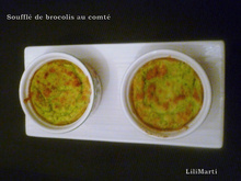 Soufflés de brocolis au comté