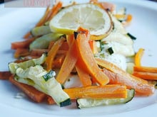 Papillotes de cabillaud aux petits légumes