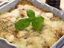 Parmigiana aux aubergines, mozzarella et parmesan