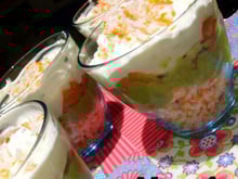 Trio coloré pour verrine de la mer