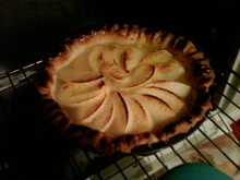 Gâteau aux pommes et nappage abricot