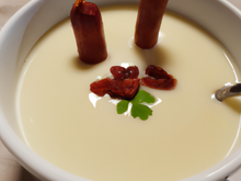 Vichyssoise, copeaux de chorizo