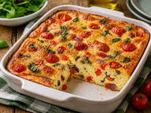 Plus léger qu'un gratin, plus réconfortant qu'une salade : ce flan soufflé aux légumes est le dîner parfait de l'été